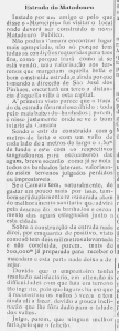 In: Jornal O Municipio. Orgão da Municipalidade de Curityba: Anno II, n.° 39. Curityba: Typ. da Livraria Economica, 3 de setembro de 1898. p.3.