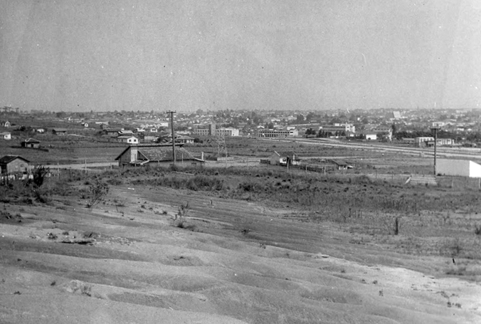Década de 1950 - Vista do Guabirotuba, a partir do Colégio Medianeira. Fonte: Colégio Medianeira.